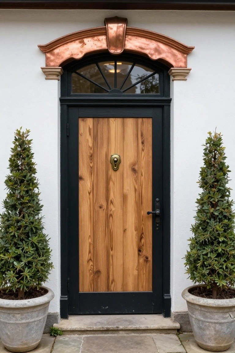 Black Framed Wooden Door