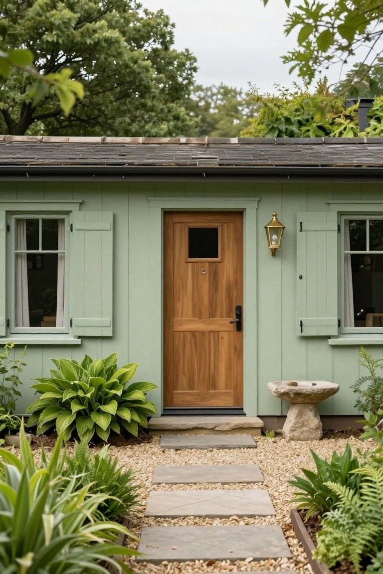Sage Green Siding on a Cottage