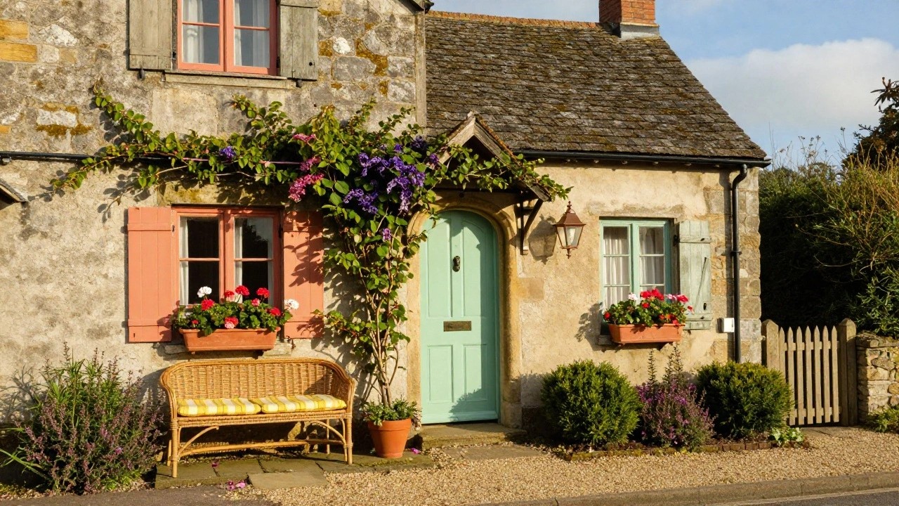 21 Cottage Exterior With Colorful Accents for a Playful Finish