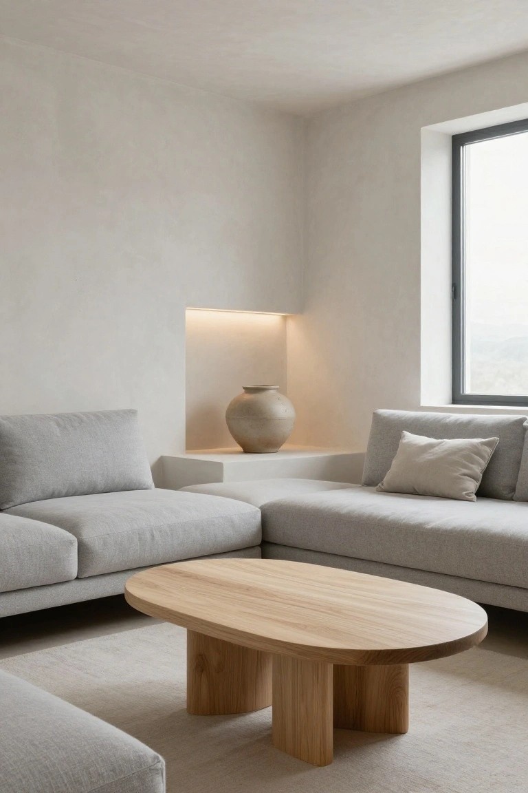 Chunky Wood Coffee Table in Neutral Rooms