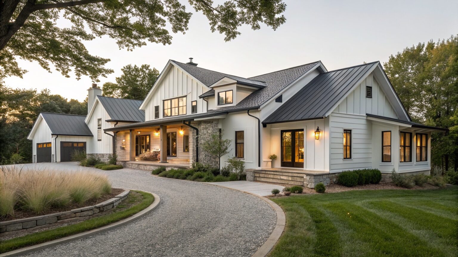 21 Modern Farmhouse Ranch Exteriors That Feel Spacious