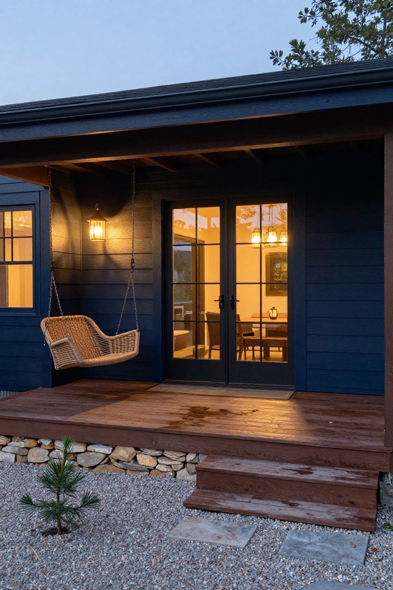 Evening Porch Lighting