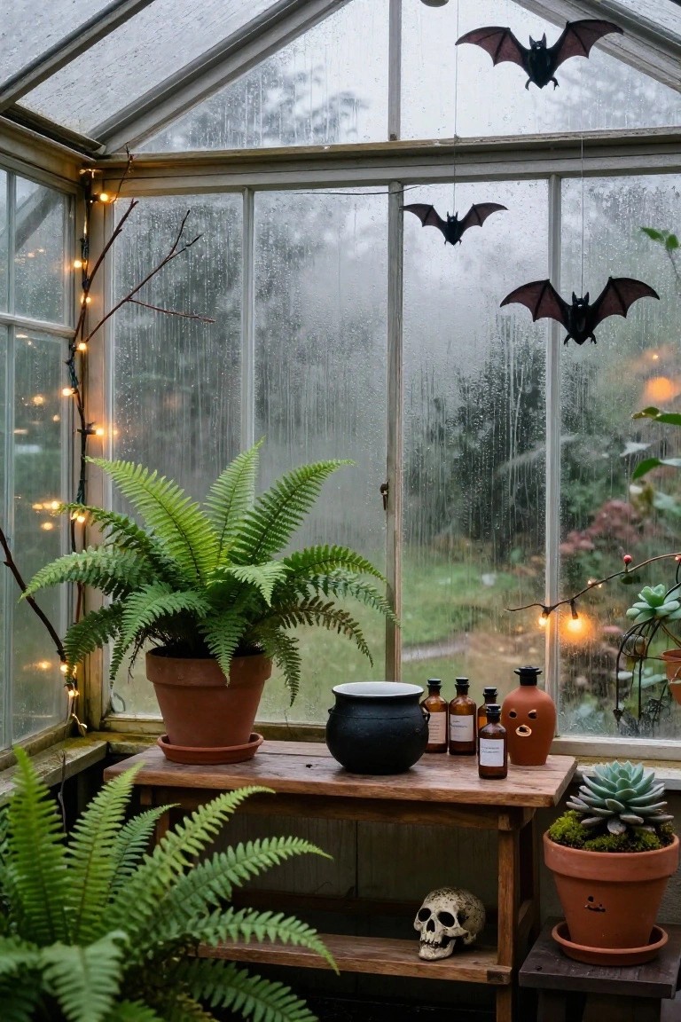 Witchy Potting Bench Setup