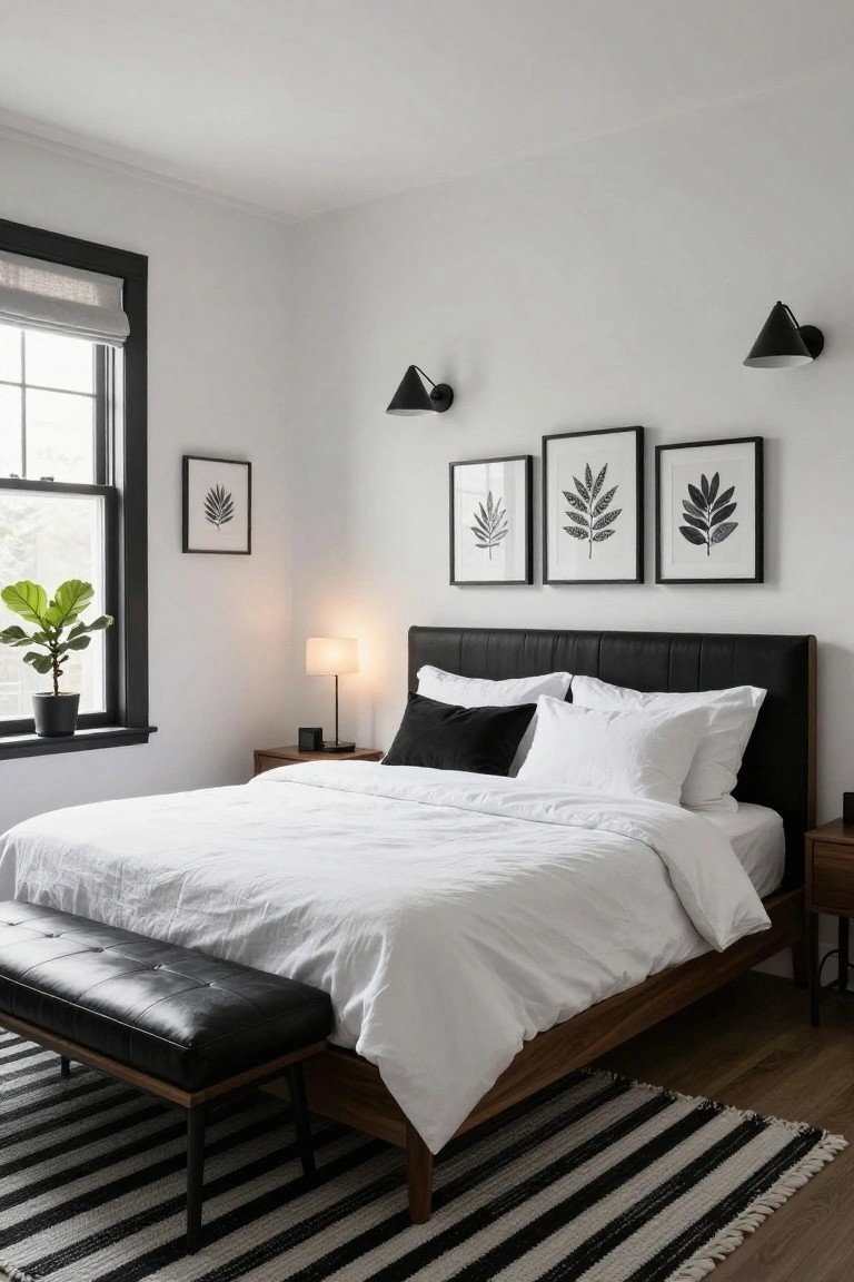 Black Framed Leaf Art