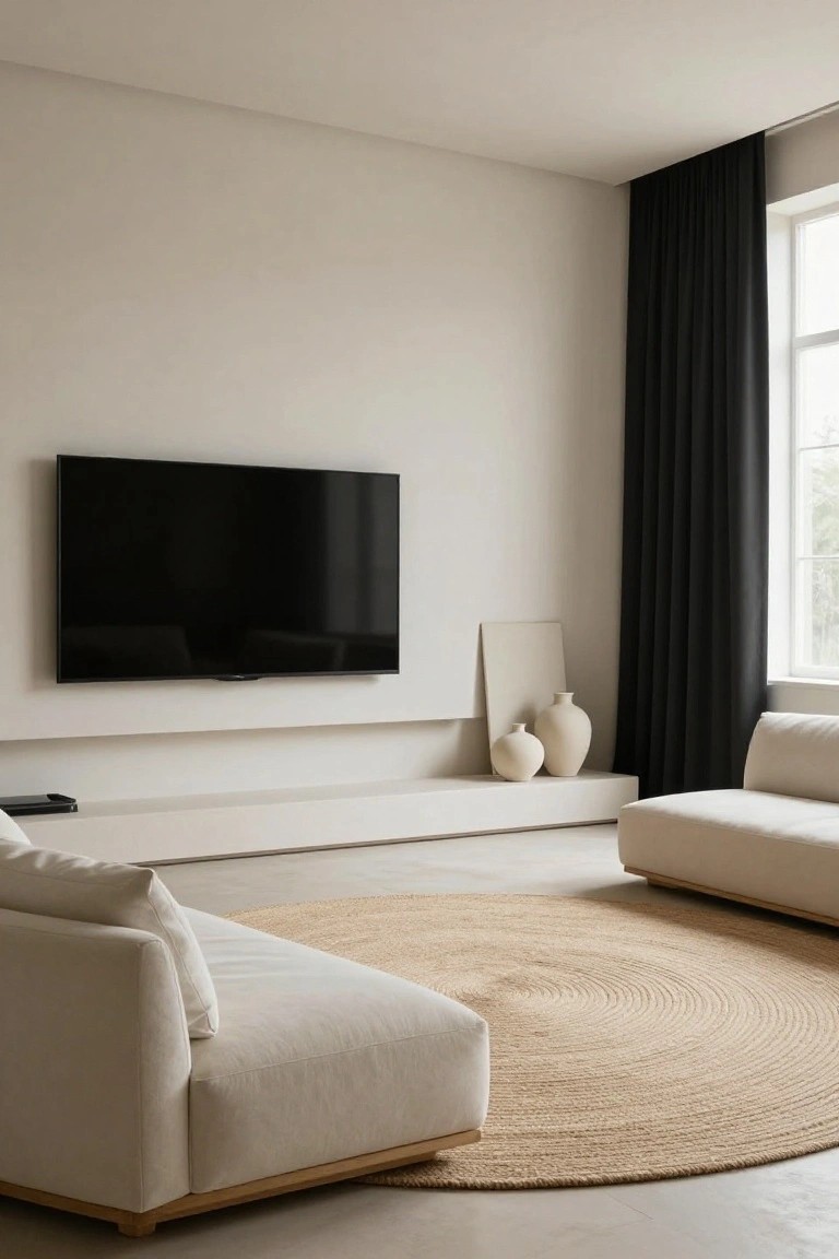Large Round Rugs Ground Open Living Rooms