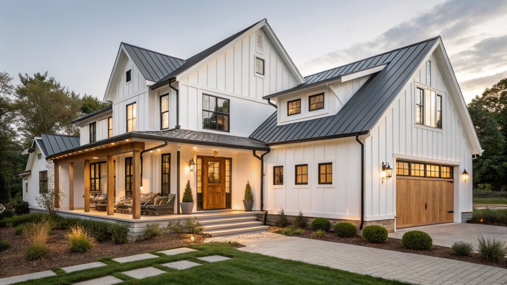 21 Modern Farmhouse Exteriors With Wood Accents For Natural Beauty