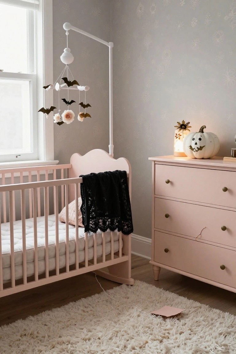 Girly Halloween Nursery Mobile