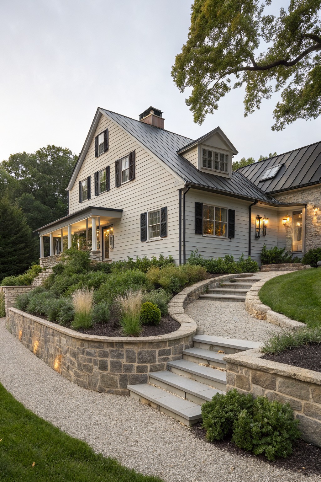 Dark Shutters on Light Siding