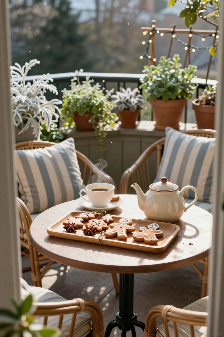 Balcony Table Gingerbread Display