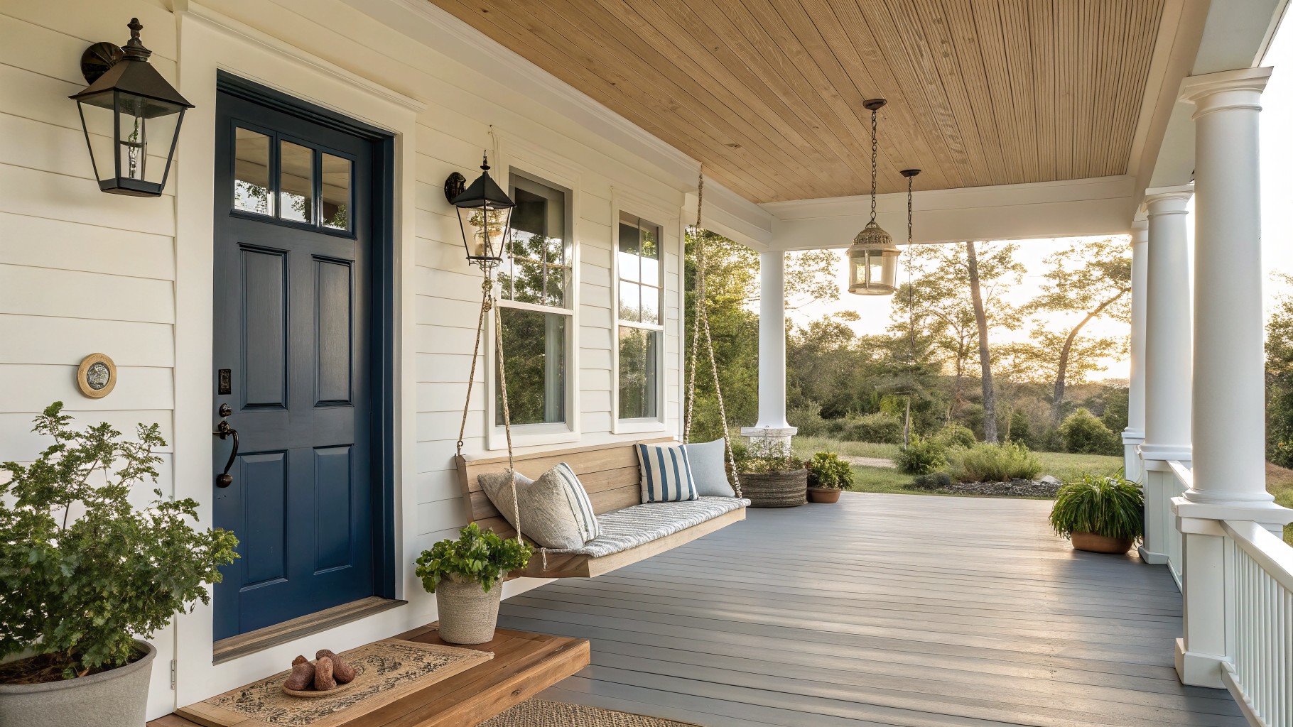 13 Coastal Farmhouse Porch Ideas Designed for a Warm Welcoming Entry