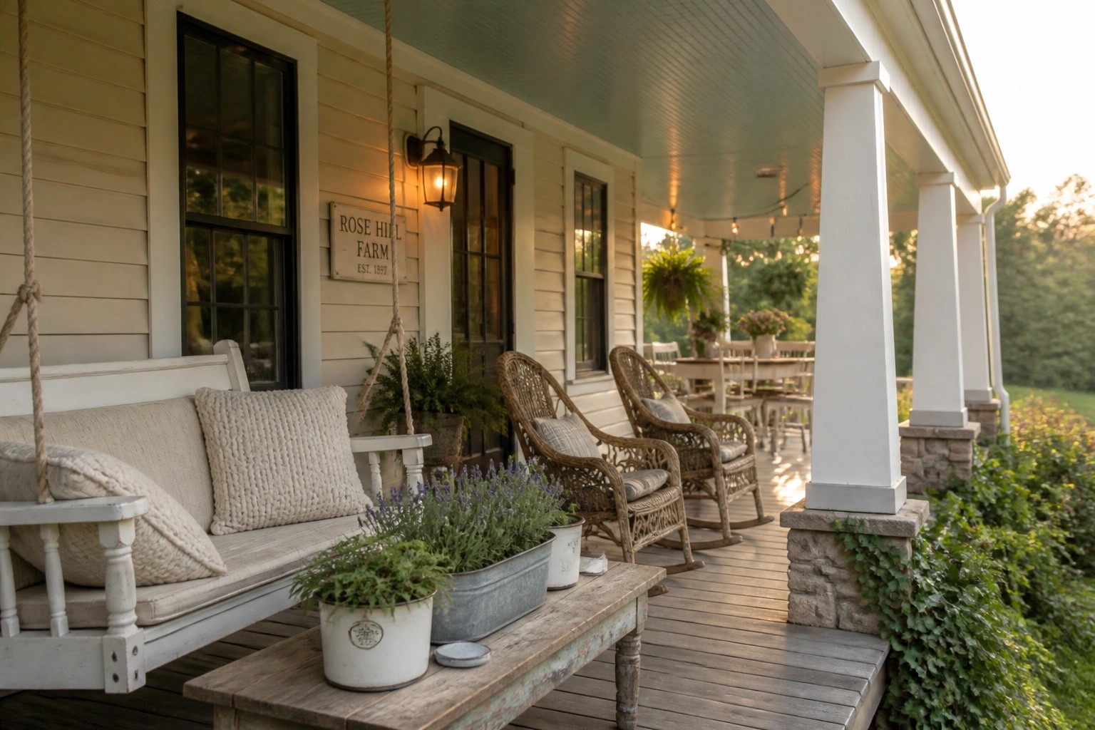 20 Welcoming Farmhouse With Wraparound Porch Ideas for Relaxed Country ...